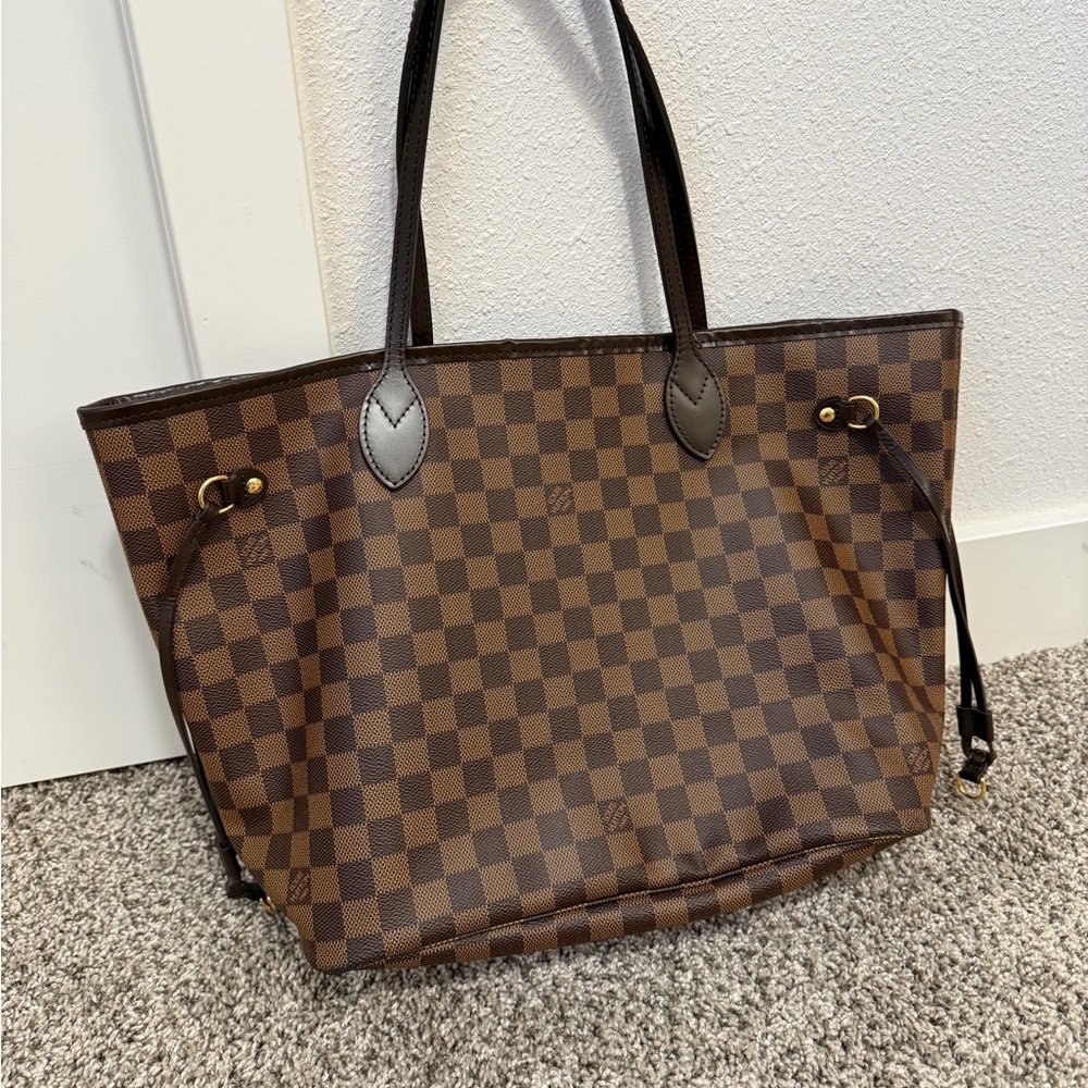 Neverfull GM Damier Ebene Tote Shoulder Bag Brown - Picture 16 of 16